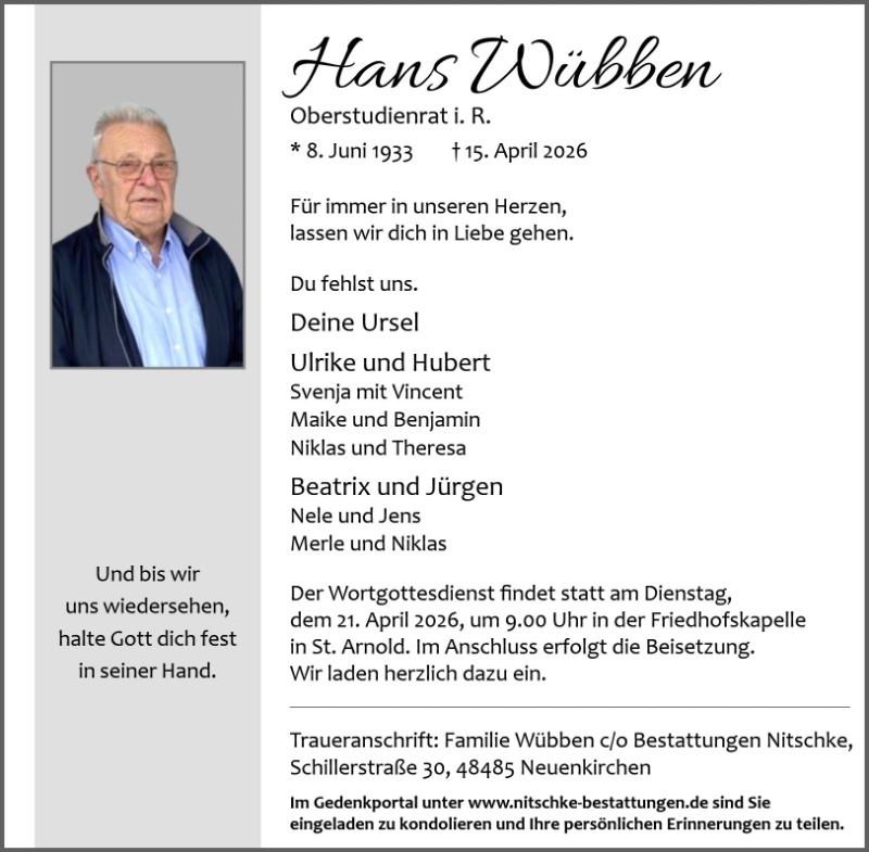Profilbild von Hans W&uuml;bben